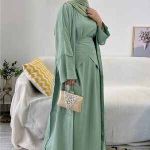 3 piece abaya